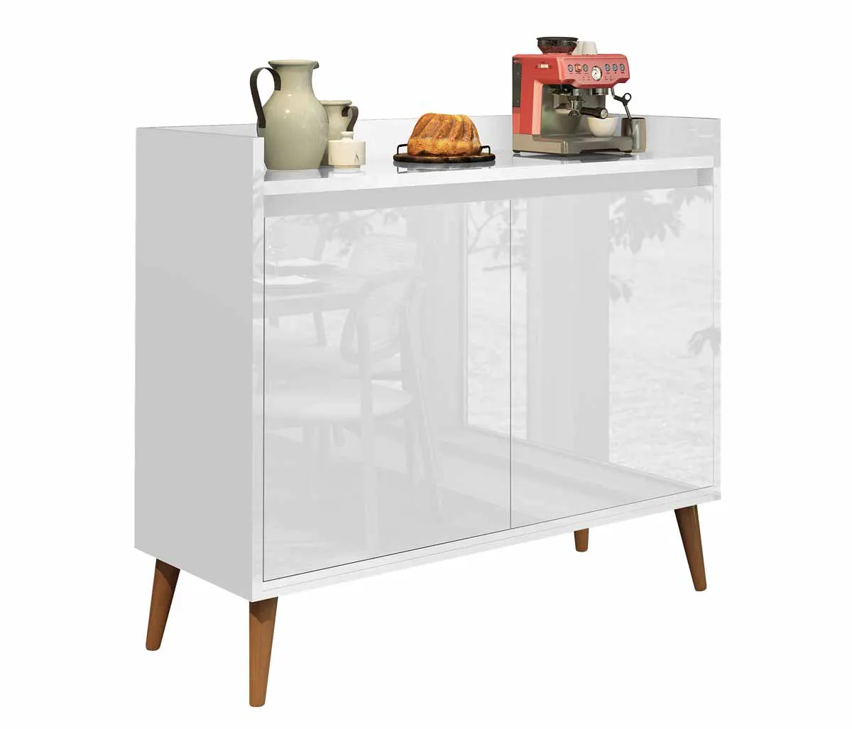 Buffet Cantinho do Café Delta 2 Portas Branco Gloss