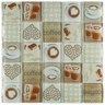 Pastilha de Vidro Patchwork de 30cm X 30cm Rende  Glass Mosaic - 1