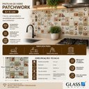 Ver imagem 5 de Pastilha de Vidro Patchwork de 30cm x 30cm Glass Mosaic Marrom