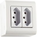 Ver imagem 1 de Canaleta Pvc Duas Tomadas 10a Branca Lizflex Tramontina