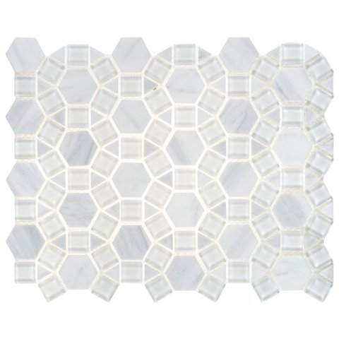 Pastilha de Vidro Rembrandt de 24cm X 31cm Rende Glass Mosaic