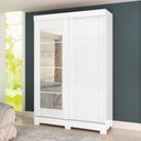Ver imagem 3 de Guarda-roupa Solteiro Turim 2 Portas Branco - Atualle
