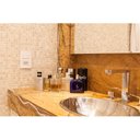 Ver imagem 2 de Pastilha de Marmore Slim de 30cm x 30cm Rende Glass Mosaic Marrom/Crema Marfil