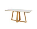 Ver imagem 4 de Mesa Jantar 180cm Retangular com 6 Cadeiras Dalla Costa Mdf Cor:off White com Freijó e Cesare