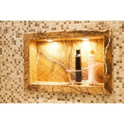 Kit Pastilha de Marmore Slim com 11 Placas de 30cm x 30cm Rende 1m² Glass Mosaic  - 3