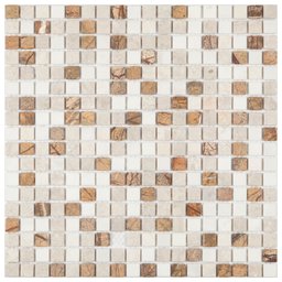 Kit Pastilha de Marmore Slim com 11 Placas de 30cm x 30cm Rende 1m² Glass Mosaic  - 1