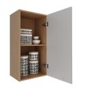 Ver imagem 3 de Armário Aéreo Multiuso para Cozinha 40cm 1 Porta Freijó Branco Cz3118
