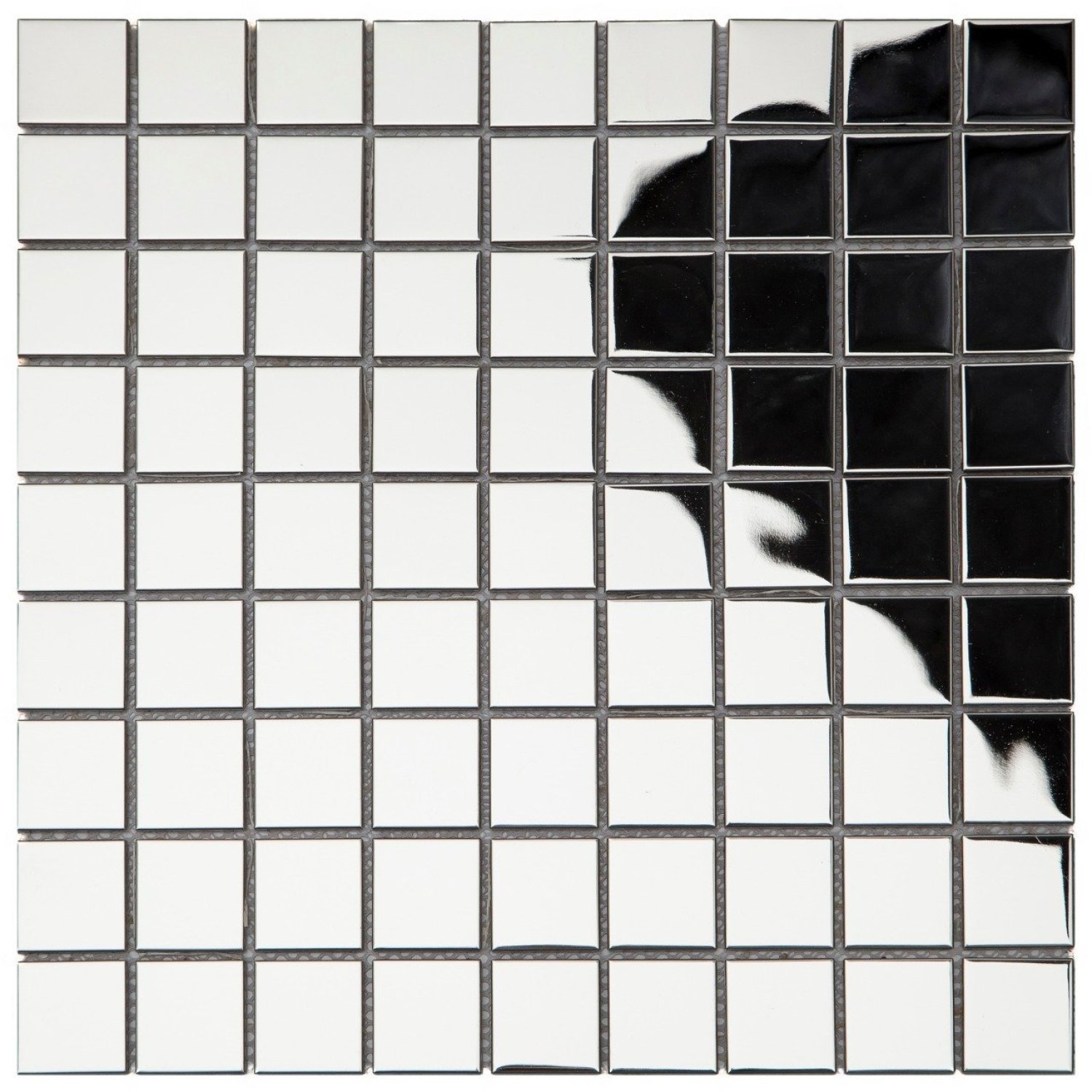 Pastilha de Aço Inox Metal Glass Mosaic - 1