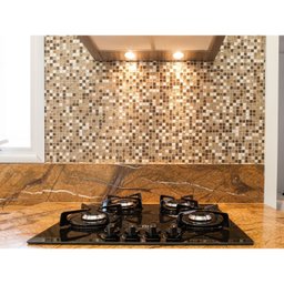 Kit Pastilha de Marmore Slim com 11 Placas de 30cm x 30cm Rende 1m² Glass Mosaic  - 2