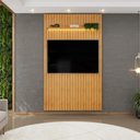 Ver imagem 1 de Painel para Tv até 60 Polegadas Ripado com Led Dj Móveis Trento 143 Cedro