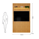 Ver imagem 4 de Painel para Tv até 60 Polegadas Ripado com Led Dj Móveis Trento 143 Cedro