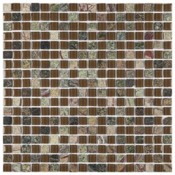 Kit Pastilha de Marmore Slim com 11 Placas de 30cm X 30cm Rende 1m² Glass Mosaic - 1