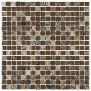 Pastilha de Marmore Slim de 30cm X 30cm Rende Glass Mosaic