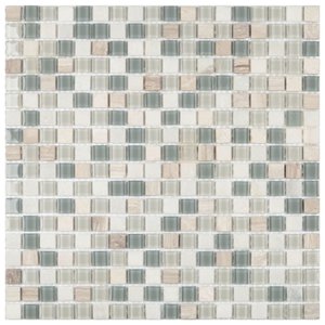 Pastilha de Mármore e Vidro Slim Glass Mosaic