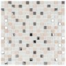 Pastilha de Marmore e Inox de 30cm X 30cm Rende  Glass Mosaic - 1