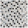 Pastilha de Marmore e Inox de 30cm X 30cm Rende  Glass Mosaic - 1