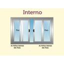 Ver imagem 2 de Janela de alumínio Classic 04 folhas com grade preto - 100(A)x200(L)