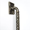 Ver imagem 3 de Puxador Duplo Atlas 330mm Bronze Antigo Porta Pivotante Correr Passagem Madeira Vidro Rústico