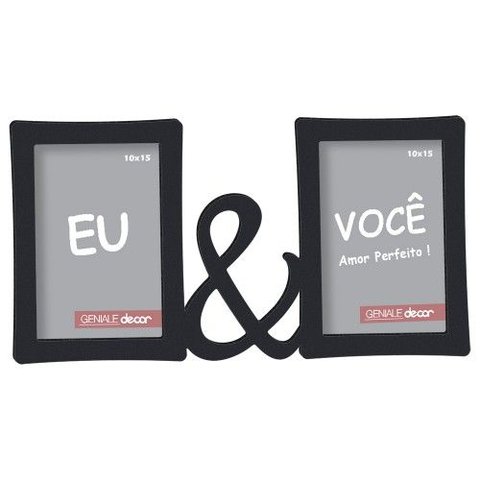 Porta Retrato Duplo Emoçoes 10x15 Eu & Você - Geniale