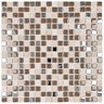 Pastilha de Marmore e Inox de 30cm X 30cm Rende  Glass Mosaic - 1