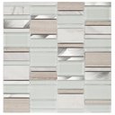 Ver imagem 1 de Pastilha de Marmore e Inox de 30cm X 30cm Rende  Glass Mosaic