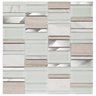 Pastilha de Marmore e Inox de 30cm X 30cm Rende  Glass Mosaic - 1