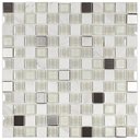 Ver imagem 1 de Pastilha de Marmore e Inox de 30cm X 30cm Rende  Glass Mosaic