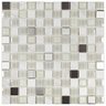 Pastilha de Marmore e Inox de 30cm X 30cm Rende  Glass Mosaic - 1