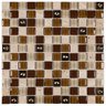 Pastilha de Marmore e Inox de 30cm X 30cm Rende  Glass Mosaic - 1