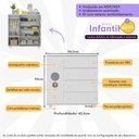Ver imagem 3 de Cômoda Infantil 1 Porta e 4 Gavetas Picolé Multimóveis Bb2895 Branco