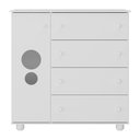 Ver imagem 6 de Cômoda Infantil 1 Porta e 4 Gavetas Picolé Multimóveis Bb2895 Branco