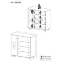 Ver imagem 4 de Cômoda Infantil 1 Porta e 4 Gavetas Picolé Multimóveis Bb2895 Branco