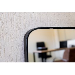 Espelho com Moldura em Metal Retangular com Cantos Arredondados Mobília Express Grande Rosé - 2
