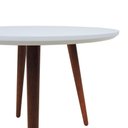 Ver imagem 6 de Tripé Mesa Lateral Tampo MDF e Pés Madeira Eucalipto Maciço - Amêndoa Branco