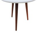 Ver imagem 7 de Tripé Mesa Lateral Tampo MDF e Pés Madeira Eucalipto Maciço - Amêndoa Branco