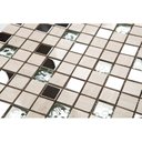 Ver imagem 2 de Pastilha de Marmore e Inox de 30cm X 30cm Rende Glass Mosaic