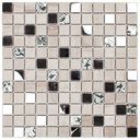 Ver imagem 1 de Pastilha de Marmore e Inox de 30cm X 30cm Rende Glass Mosaic