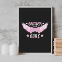 Ver imagem 2 de Quadro Decorativo Gamer Girl 24x18cm:Madeira branca