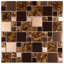 Ver imagem 3 de Pastilha de Vidro e Metal de 29cm x 29cm Rende  Glass Mosaic