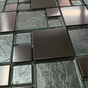Ver imagem 3 de Pastilha de Vidro e Metal de 29cm x 29cm Rende Glass Mosaic Cinza/Espelhado/Escovado