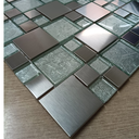 Ver imagem 5 de Pastilha de Vidro e Metal de 29cm x 29cm Rende Glass Mosaic Cinza/Espelhado/Escovado
