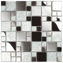 Ver imagem 1 de Pastilha de Vidro e Metal de 29cm x 29cm Rende  Glass Mosaic