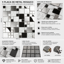 Ver imagem 6 de Pastilha de Vidro e Metal de 29cm x 29cm Rende Glass Mosaic Cinza/Espelhado/Escovado