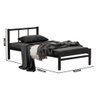 Cama De Ferro Vintage Solteiro 0.88 Preto Jane Shop JM - 4