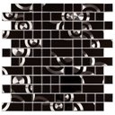 Ver imagem 1 de Pastilha de Vidro e Inox com 12 Placas de 28cm x 28cm Rende Glass Mosaic Preto/Escovado