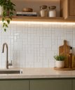 Ver imagem 2 de Pastilha de Vidro Cristal de 30cm x 30cm Rende Glass Mosaic Bege