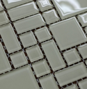 Ver mais imagens de Pastilha de Vidro Cristal de 30cm x 30cm Rende Glass Mosaic Bege