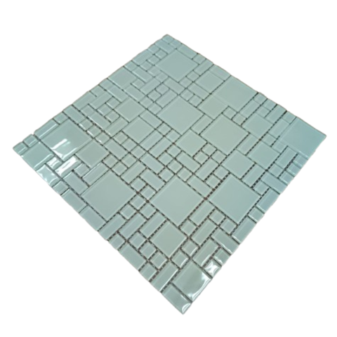 Pastilha de Vidro Cristal de 30cm X 30cm Rende  Glass Mosaic