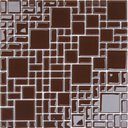 Ver imagem 1 de Pastilha de Vidro Cristal de 30cm x 30cm Rende Glass Mosaic Marrom