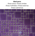 Ver imagem 6 de Revestimento Pastilha de Vidro Cristal de 30cm x 30cm Rende Glass Mosaic Roxo/Lilas Escuro